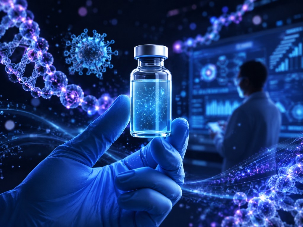 Futuristic molecular-research concept